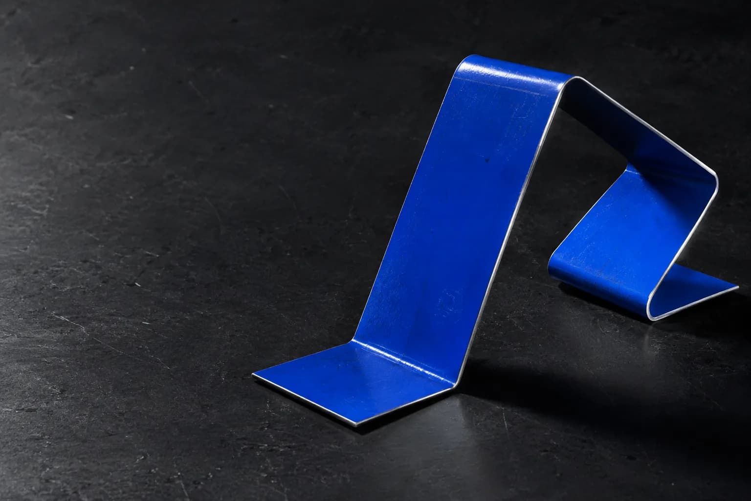 Folded cobalt metal, a conceptual study commissioned for the site
